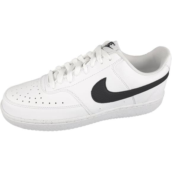 NWT Nike Men\'s Low-Top Sneakers, White/Black-Size 10.5